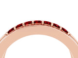 Rose gold Channel-Set Princess Cut Diamond Pavé Band_22