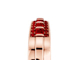 Rose gold Channel-Set Princess Cut Diamond Pavé Band_23