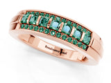 Rose gold Channel-Set Princess Cut Diamond Pavé Band_31