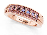 Rose gold Channel-Set Princess Cut Diamond Pavé Band_31