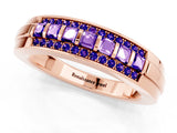 Rose gold Channel-Set Princess Cut Diamond Pavé Band_31