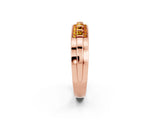 Rose gold Channel-Set Princess Cut Diamond Pavé Band_32