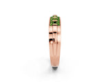 Rose gold Channel-Set Princess Cut Diamond Pavé Band_32