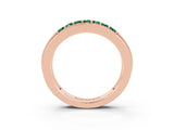Rose gold Channel-Set Princess Cut Diamond Pavé Band_33