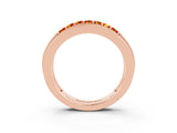 Rose gold Channel-Set Princess Cut Diamond Pavé Band_33
