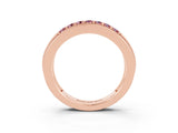 Rose gold Channel-Set Princess Cut Diamond Pavé Band_33