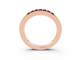 Rose gold Channel-Set Princess Cut Diamond Pavé Band_33
