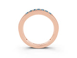Rose gold Channel-Set Princess Cut Diamond Pavé Band_33