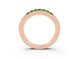 Rose gold Channel-Set Princess Cut Diamond Pavé Band_33