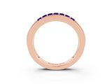 Rose gold Channel-Set Princess Cut Diamond Pavé Band_33