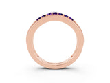 Rose gold Channel-Set Princess Cut Diamond Pavé Band_33