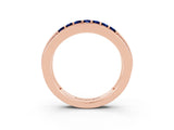 Rose gold Channel-Set Princess Cut Diamond Pavé Band_33