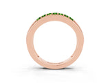 Rose gold Channel-Set Princess Cut Diamond Pavé Band_33