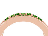 Rose gold Channel-Set Princess Cut Diamond Pavé Band_34