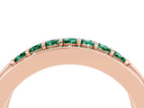 Rose gold Channel-Set Princess Cut Diamond Pavé Band_34