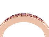 Rose gold Channel-Set Princess Cut Diamond Pavé Band_34
