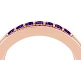 Rose gold Channel-Set Princess Cut Diamond Pavé Band_34