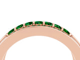 Rose gold Channel-Set Princess Cut Diamond Pavé Band_34