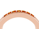Rose gold Channel-Set Princess Cut Diamond Pavé Band_34