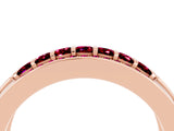 Rose gold Channel-Set Princess Cut Diamond Pavé Band_34