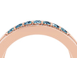 Rose gold Channel-Set Princess Cut Diamond Pavé Band_34