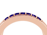 Rose gold Channel-Set Princess Cut Diamond Pavé Band_34