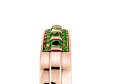Rose gold Channel-Set Princess Cut Diamond Pavé Band_35