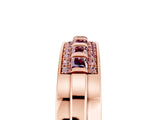 Rose gold Channel-Set Princess Cut Diamond Pavé Band_35