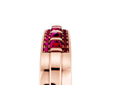 Rose gold Channel-Set Princess Cut Diamond Pavé Band_35