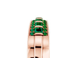 Rose gold Channel-Set Princess Cut Diamond Pavé Band_35