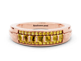 Rose gold Channel-Set Princess Cut Diamond Pavé Band_42