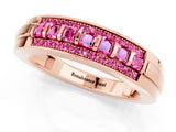 Rose gold Channel-Set Princess Cut Diamond Pavé Band_43