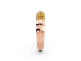 Rose gold Channel-Set Princess Cut Diamond Pavé Band_44