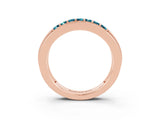 Rose gold Channel-Set Princess Cut Diamond Pavé Band_45