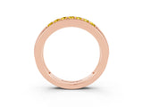 Rose gold Channel-Set Princess Cut Diamond Pavé Band_45