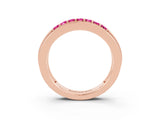 Rose gold Channel-Set Princess Cut Diamond Pavé Band_45