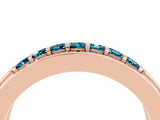 Rose gold Channel-Set Princess Cut Diamond Pavé Band_46