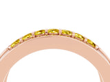 Rose gold Channel-Set Princess Cut Diamond Pavé Band_46