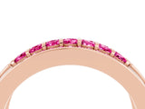 Rose gold Channel-Set Princess Cut Diamond Pavé Band_46