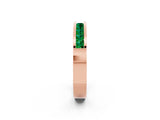 Rose gold Channel Set Princess Cut Emerald Eternity Band_26