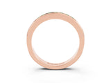 Rose gold Channel Set Princess Cut Emerald Eternity Band_9