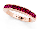 Rose gold Channel Set Princess Cut Garnet Eternity Band_7