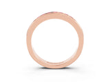 Rose gold Channel Set Princess Cut Garnet Eternity Band_9