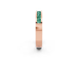 Rose gold Channel Set Princess Cut Green Sapphire Eternity Band_26