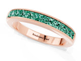 Rose gold Channel Set Princess Cut Green Sapphire Eternity Band_7