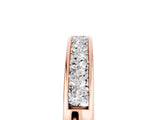 Rose gold Channel Set Princess Cut Moissanite Eternity Band_11