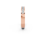 Rose gold Channel Set Princess Cut Moissanite Eternity Band_26