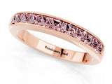 Rose gold Channel Set Princess Cut Morganite Eternity Band_7