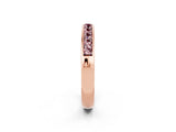 Rose gold Channel Set Princess Cut Morganite Eternity Band_8