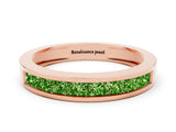 Rose gold Channel Set Princess Cut Peridot Eternity Band_36